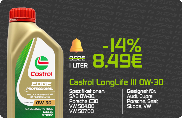 Castrol Motoröl 0w30 Edge Professional LongLife III 0w-30